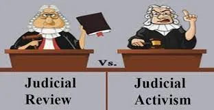 Cartoon comparing Judicial Review and Judicial Activism